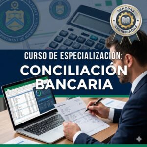 Curso de especialización Conciliación Bancaria 96 horas - Grupo ESCADE capacitación contabilidad y tesorería pública.