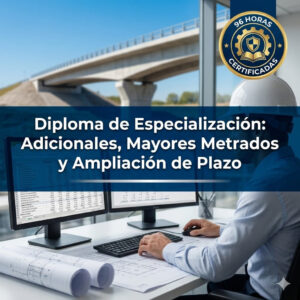 Diploma de especialización Adicionales, Mayores Metrados y Ampliación de Plazo 96 horas - Grupo ESCADE capacitación ingeniería civil y gestión de inversiones